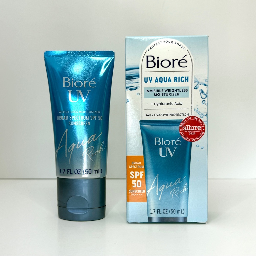 Biore UV AQUA RICH SPF 50 INVISIBLE WEIGHTLESS Protection Cream NEW EXP 04/27